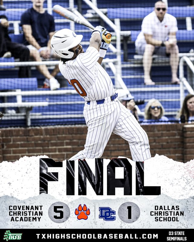 Covenant Christian Gets 5-1 Win over Dallas Christian, Advances To Division 3 State Championship
