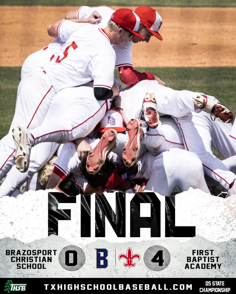Dallas First Baptist Shuts Outs Brazosport Christian 4-0, Are TAPPS Division 5 State Champions