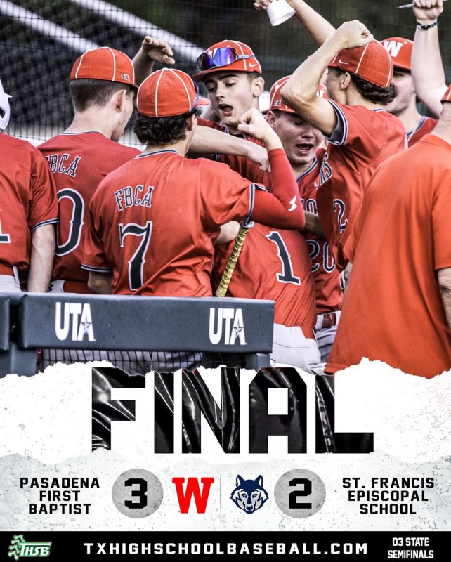 Pasadena First Baptist Edges St Francis to Gain Berth in TAPPS Division 3 Championship Game