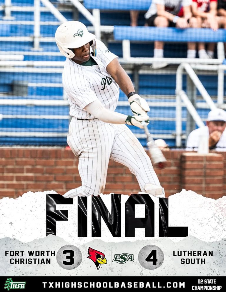 Lutheran South Rallies after Rain Delay, Defeats Ft. Worth Christian 4-3 in Walkoff to Repeat as TAPPS Division 2 State Championship