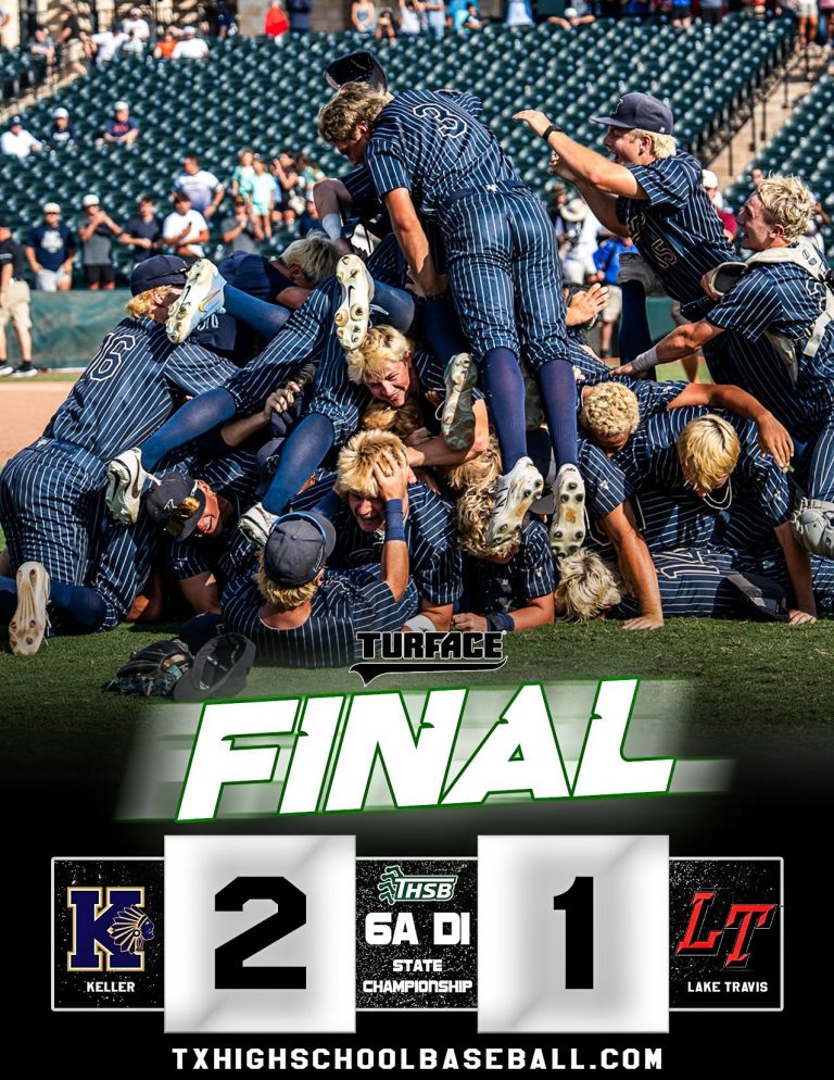 Keller Captures First State Baseball Championship With 2-1 Victory Over Lake Travis