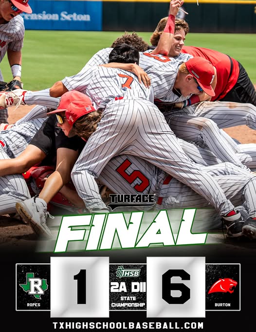 Burton Claims Class 2A Division II State Championship with 6-1 Victory Over Ropesville